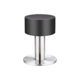 Adhesive Door Stops Stainless Steel Door Stoppers Door Stoppers with Shockproof Rubber Compatible with Wall or Floor Mounting with Double Sided