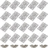 20 Pieces Hinges Stainless Steel Hinges, Door Hinge, Flat Folding Hinge Holes, Cabinet Drawer Hinge, Window Hinge Connectors, Box Cabinet Hinge Silver