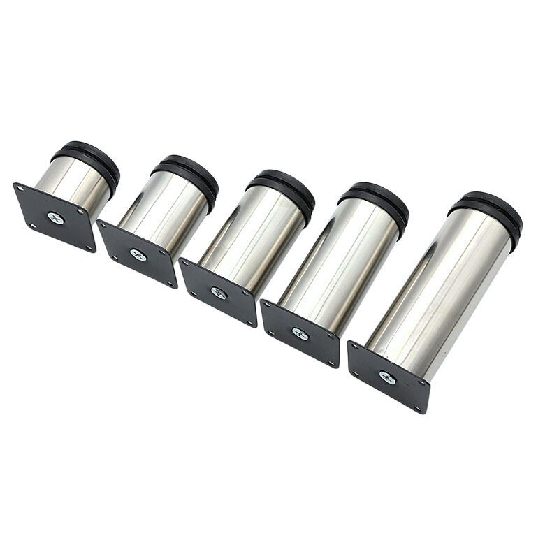 4 Pack Stainless Steel Adjustable Height Furniture Legs for Sofa Table Cabinets, 8cm