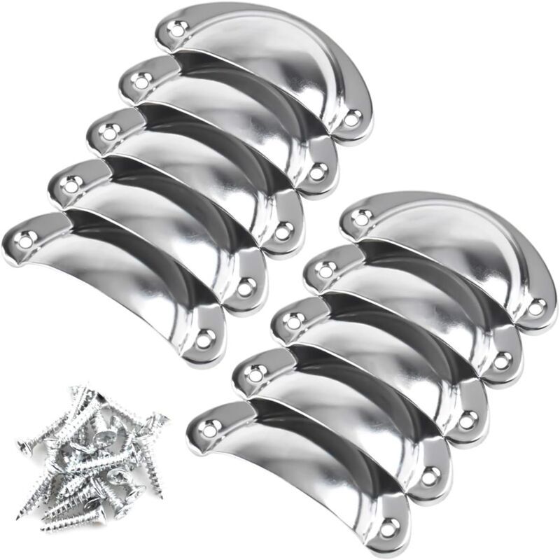 10 Pieces Vintage Drawer Handle Shell Handle Door Knob Furniture Handle Kitchen Handle Knob Shell Shaped Handle Door Knob Retro for Furniture Drawer
