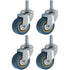 4 Pack 360 Furniture Casters M10 Heavy Duty Swivel Caster, 75mm