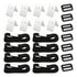 8 Pack Swimming Pool Solar Cover Fixing Kit, Nylon Adhesive Straps Fixing Plates Buckles for Solar Cover Fixing
