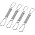 4 Pcs Spring Loop Tension Blind Fixing, Shade Sail Fixings Accessories in Stainless Steel with 4 Helical Springs and 8 Carabiners for Tents, Awnings
