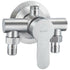 304 Stainless Steel Exposed Hot and Cold Shower Faucet Switch Water Heater Bathroom Faucet, Exposed Stainless Steel Triangle Shower Faucet