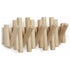 Wall-Mounted Coat Rack with 5 Hooks, Made of Natural Wood, 37.1 x 16.5 x 4.4 cm