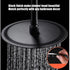 Ultra Thin Rainfall Shower Head, Fixed Rainfall Waterfall, Black Stainless Steel Round Shower Head, 8 Inch