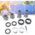 Swimming Pool Hose Adapter, Replacement Hose Adapter with Clamp for Threaded Connection Pumps