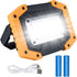 1 Pack Rechargeable LED Floodlight 30W 2000LM Site Floodlight Work Light 3 Modes Portable Lantern USB LED Floodlight for Camping, Construction Site