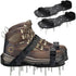 1 Pair Lawn Aerator, Lawn Scarifier Scarifier Spiked Shoes with Adjustable Straps, Universal Indoor and Outdoor, Black