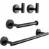 4 Pcs Bathroom Hardware Set, Matte Black Bathroom