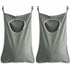 2 Pcs Hanging Laundry Basket Laundry Bag Holder Laundry Collector Bag Organizer for Bedroom Bathroom, Dark Grey