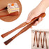 Bamboo Toaster Tongs Bamboo Tea Tongs Wooden Grill Clips Wood Tongs Bread Gadgets Handmade Wood Kitchen Tongs for Kitchen Camping Grill, 26.5 cm