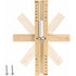 Sauna Hourglass, 15 Minutes Sauna Hourglass, Wooden Hourglass, Sauna Accessories with 2 Screws, for Saunas, Steam, Showers White Sand