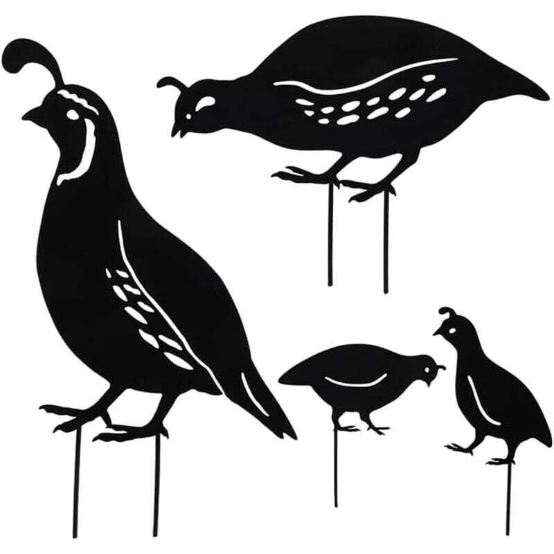 Outdoor Metal Garden Decor, Quail Farm Garden Art Metal Statues Decor Garden Decoration Lawn Path Sidewalk Garden, European Retro Style