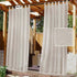 2 Pcs Outdoor Curtain, Patio Curtain, Detachable Sticky Tab Top for Easy and Non-Slip Hanging, Waterproof Outdoor Decking, Natural, 132 x 213 cm
