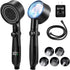 High Pressure Shower Head, Bathroom Shower Head with 5 Adjustable Modes, Anti-Limescale Massaging Shower Head with Water Stop