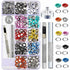 500 Sets Eyelet Kit, Eyelets, Metal Eyelets, 10 Colors Eyelet Kit with 3 Eyelet Setting Tool for Shoes, Clothing, Bag, Canvas, DIY, Style C, 5 mm