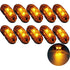 10 Pcs 2 LED Side Marker Lights 12 24V LED Clearance Lights Trailer Side Lamp Warning Yellow Light for Truck RV Caravan