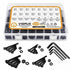 1225 Pcs Kit M2 M3 M4 M5 Carbon Steel Hex Socket Head Cap Bolts Screws with Nuts Assortment, Black