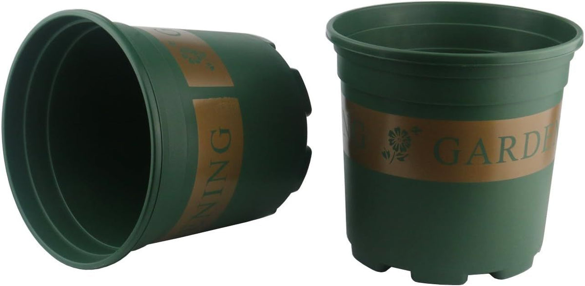 5 Durable Nursery Pots with 5 Pallets, Garden Planter Plant Containers, 3 Gallon