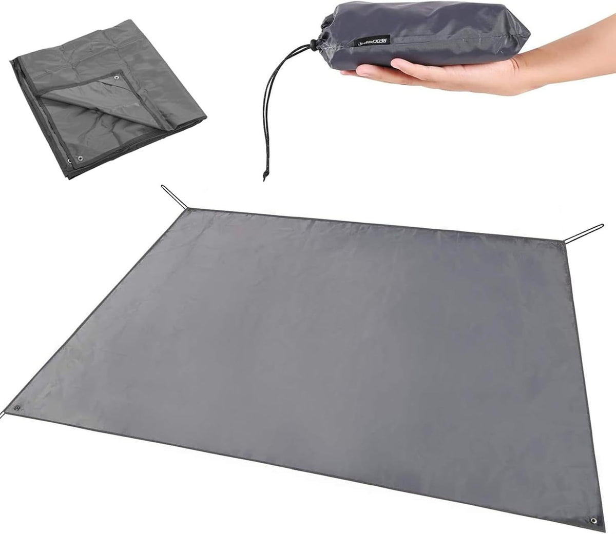 Waterproof Camping Tent Footprint, Ultralight Heavy Duty Ground Sheet, Lightweight Breathable Compact Tarp for Outdoor Hiking