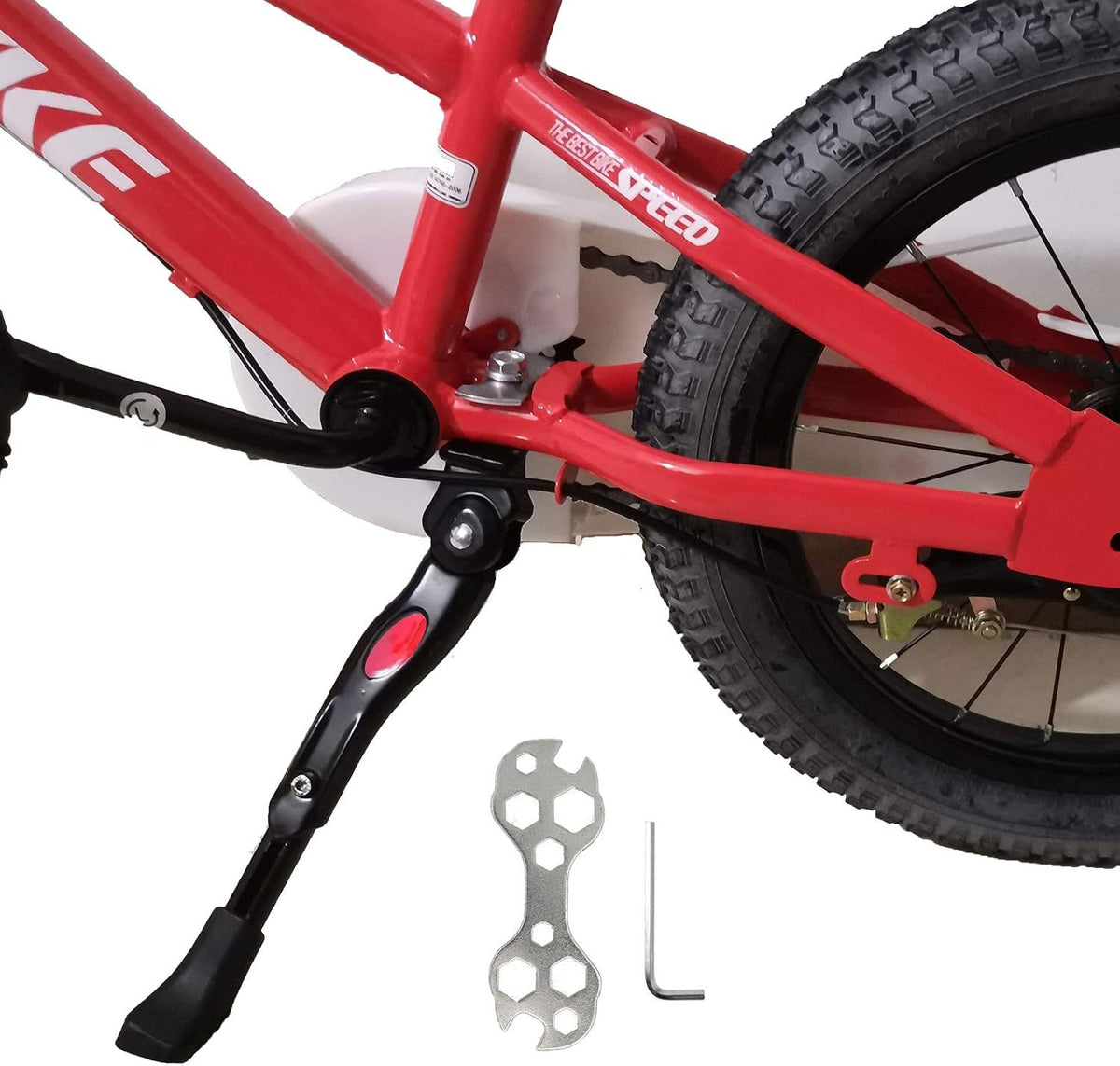 Kids Bike Kickstand, Adjustable Aluminum Alloy Center Mount Bicycle Kickstand for 16 18 20 22 Inch Mountain Bikes