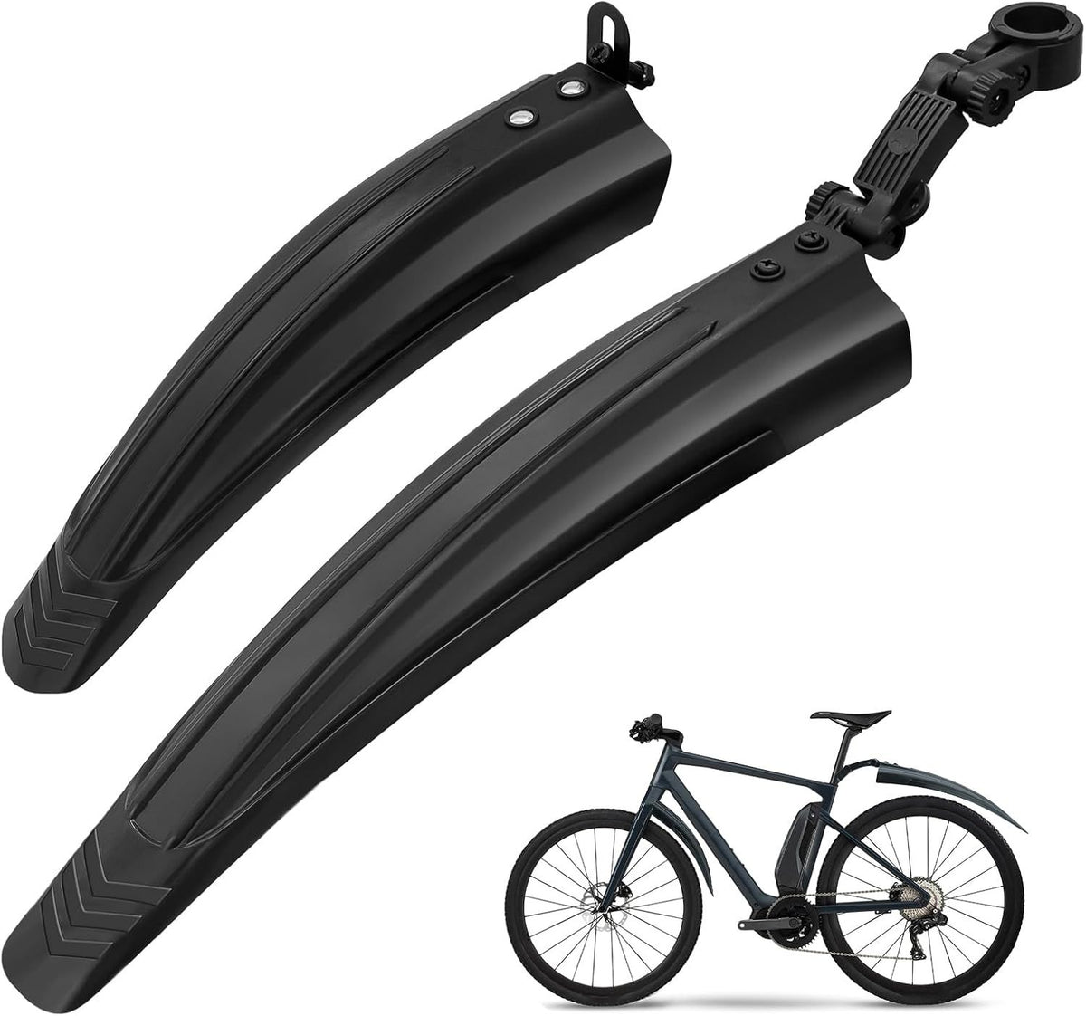 2 PCS Bike Mudguard, Portable Adjustable Bicycle Fenders for Mountain Road Bike, Front and Rear Mud Guard for MTB
