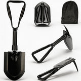Folding Survival Shovel, High Carbon Steel Entrenching Tool, Portable Camping Shovel for Hunting Fishing Car Emergency, Gifts for Men, 23 Inch