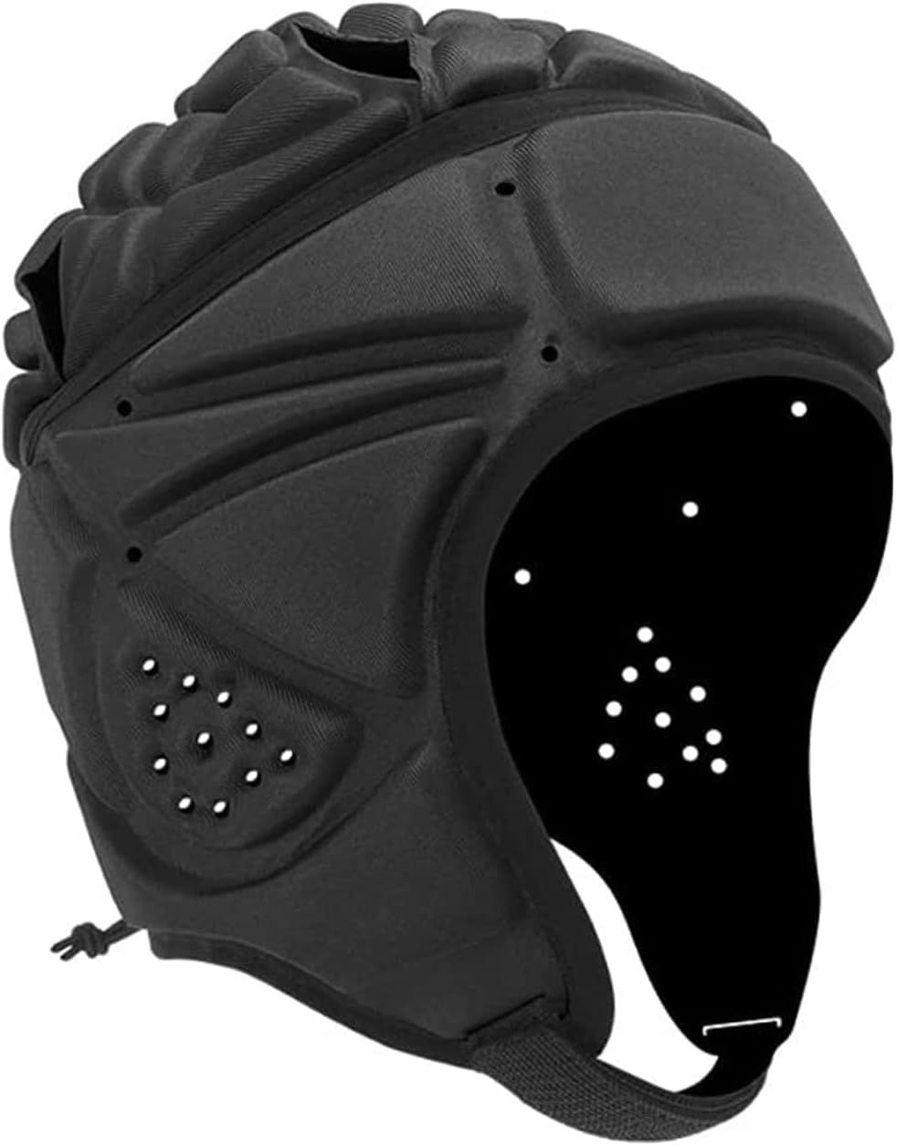 Rugby Head Guard Soft Padded Headgear, Adjustable Scrum Cap Head Protector for Soccer Football Goalie, Protective Headgear for Youth Kids Adults