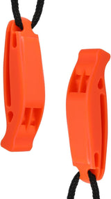 2-Pack High Decibel Survival Whistle with Reflective Lanyard, Emergency Safety Whistle for Hiking Camping Boating