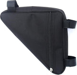 Bike Frame Triangle Bag, Waterproof Bicycle Frame Storage Pouch with Zipper, Cycling Front Tube Bag for Mountain Bike, Road Bike, Bikepacking, Black