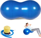 Peanut Ball Anti-burst Exercise Ball with Pump for Physical Therapy, Pregnancy Birth, Yoga Training, 90x45cm