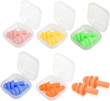 5 Pairs Reusable Silicone Swimming Ear Plugs, Waterproof Noise Cancelling Earplugs for Swim Sleep Study Travel
