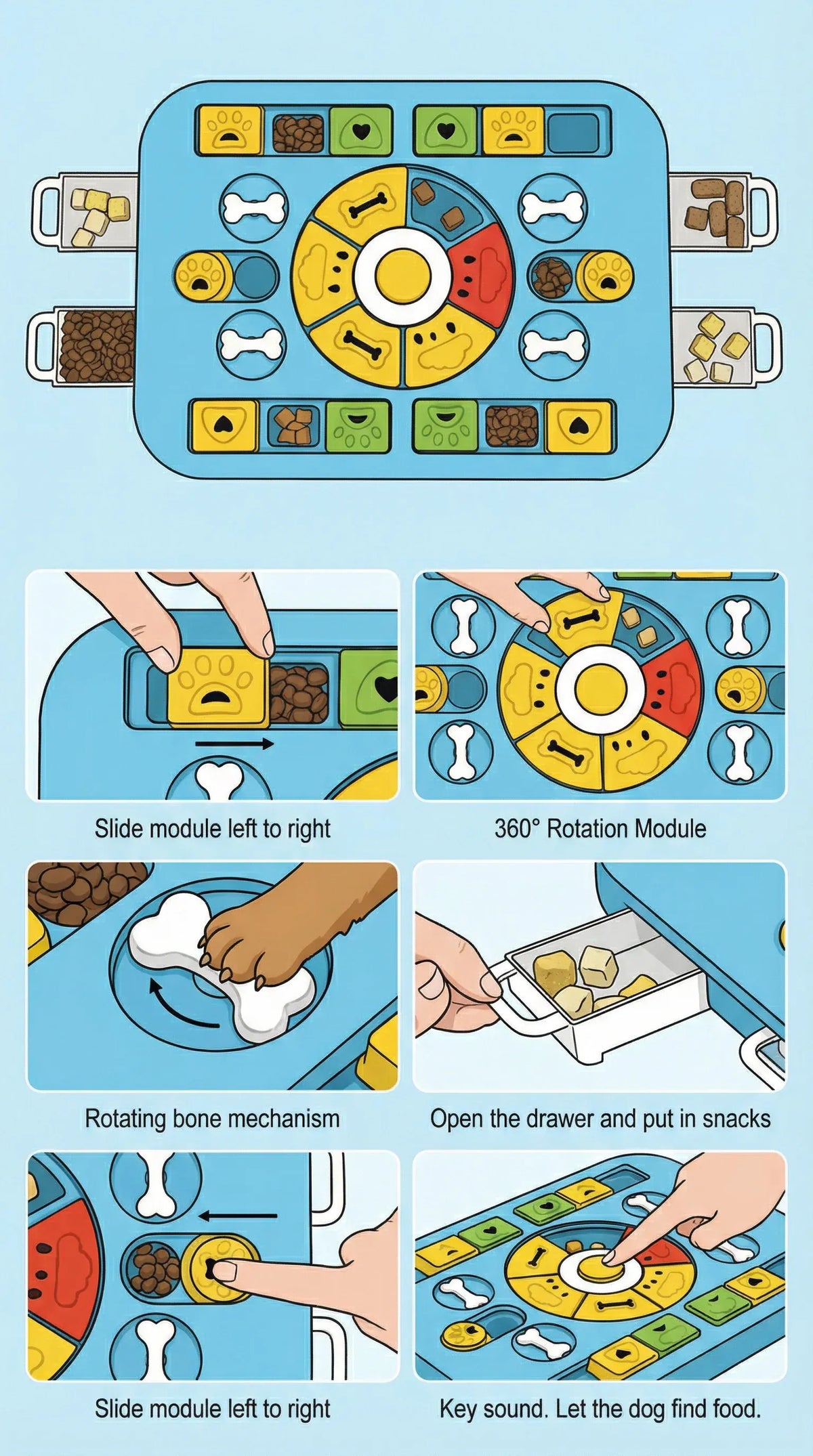 Interactive Dog Puzzle Toy – Slow Feeder & Treat Dispenser