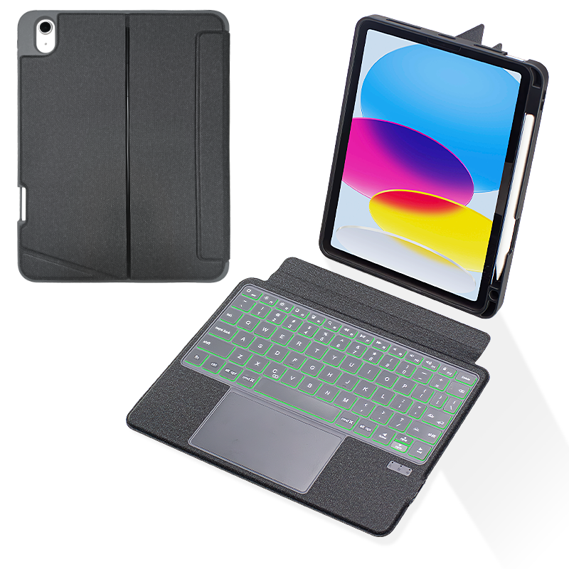 SENYOSON Black iPad Pro Keyboard Case for iPad Pro 12.9 Inch 3rd 4th 5th 6th Gen 2018-2022 & iPad Pro 13 Inch 2nd Gen M5 2025 & iPad Air 13 Inch 6th 7th 8th Gen M2/M3/M4 2024-2026, Ultra-Light Magnetic Detachable Keyboard with 7-Color Backlit, Large Preci