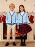 KS0017-LIGHT 100% Cotton Kids V-Neck Long sleeve Button Cardigan, Boys and Girls Knitwear, Light Blue, Size 160