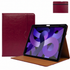 SENYOSON Dark Red iPad Case for iPad 10th 11th Generation (A16) 10.9/11 Inch 2022/2025, Premium Leather Folio Stand Cover with Pencil Holder