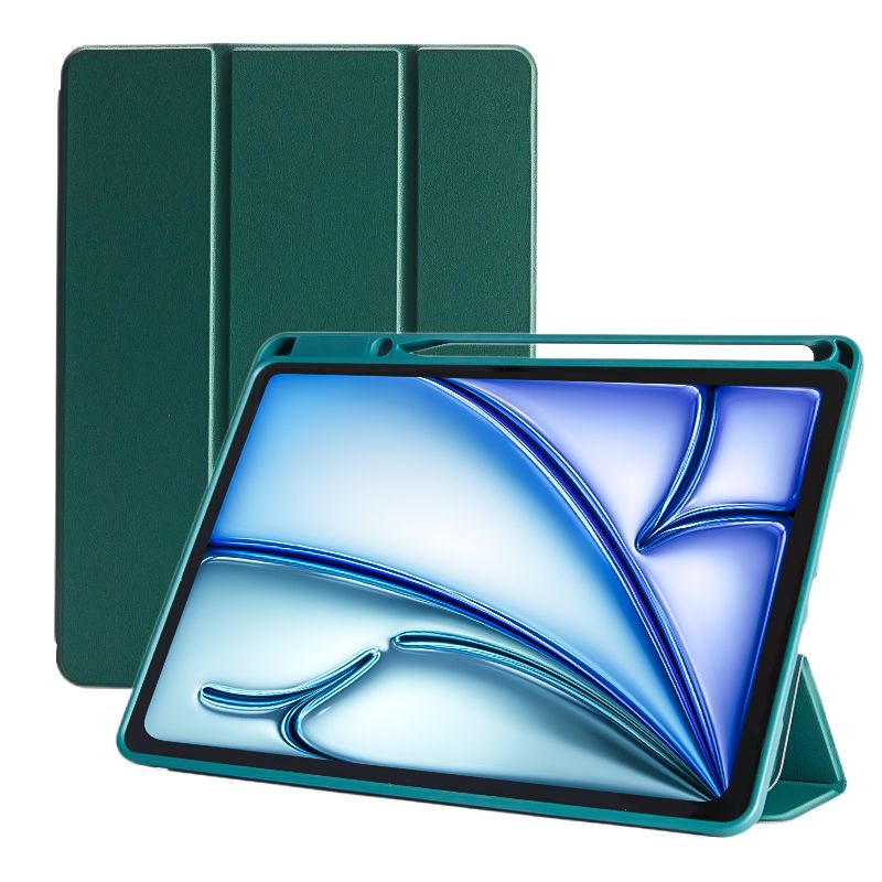 SENYOSON Green Trifold Stand Case  Slim Lightweight Soft TPU Case for iPad 11th Generation (A16) 11 Inch 2025, Compatible with iPad 10th Generation 10.9 Inch 2022, with Pencil Holder, Trifold Stand, Auto Wake/Sleep