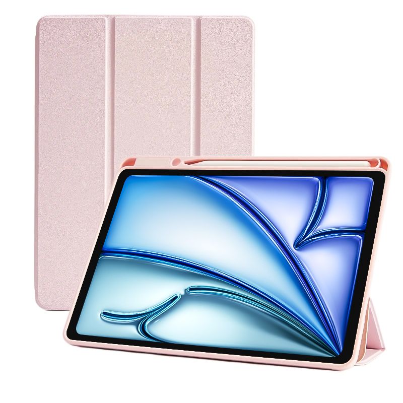 SENYOSON Pink iPad Case for 9.7 Inch iPad 5th/6th Generation & iPad Air 2, Lightweight Slim Soft TPU Trifold Stand Smart Cover with Pencil Holder, Auto Wake/Sleep
