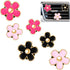 6 Pcs Daisy Flower Air Vent Clip Accessories Air Conditioning Outlet Clip Car Air Freshener Dashboard Accessories Charm Car Inter Decor(3 cm, 3.3 cm,Red, Pink, Black)