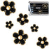 6 Pcs Daisy Flower Air Vent Clip Accessories Air Conditioning Outlet Clip Car Air Freshener Dashboard Accessories Charm Car Inter Decor(2.5 cm, 3 cm, 3.3 cm,Black)