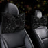 2 PCS Bling Car Pillows,Rhinestones Bowknot Car Headrest Pillow,Car Neck Pillow for Driver Relax Necksupport,Sleeping Travel Support Neck Pillow,Shiny Diamond Interior Accessories for Women,Black