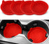 Car Cup Holder Coaster, Silicone Cup Holder Insert, Universal Non-Slip Cup Holders, Car Accessories Interior for Women and Man 4 Pack Red