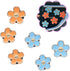 Flower Car Accessories,6pcs Daisy Car Air Freshener Vent Clips,3.3cm/3cm Blue Orange Flowers Decor,Refillable Diffusers for Women