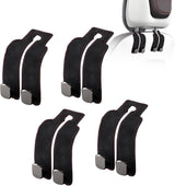 Car Purse Hook Purse Hook for Car Seats Headrest Car Seat Hooks,Heavy Duty Vehicle Organizer for Handbags, Groceries, Purses, Keep Car Tidy (Black, 4 Pack)