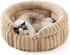 Cat Bed, Washable Round Cute Cat Beds for Indoor Cats, Super Soft Corduroy Pet Bed for Puppy and Kitten with Anti-Slip Bottom, 23&