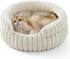 Cat Bed, Washable Round Cute Pet Beds for Indoor Cats, Super Soft Corduroy Kitten Bed with Anti-Slip Bottom, 20&