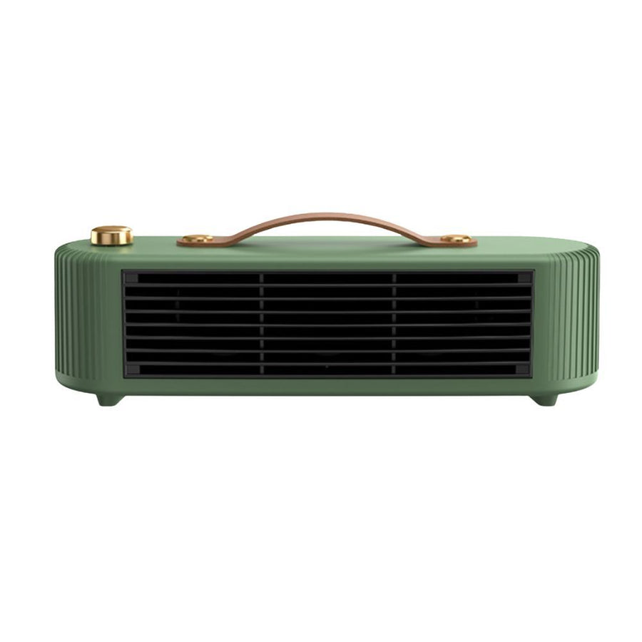 Vintage Portable PTC Ceramic Desktop Heater | 800W Energy Efficient Mini Electric Space Heater with AU Plug, Overheat & Tip-Over Protection for Office Desk Home Bedroom Winter Warmth（Green）