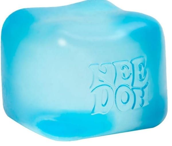 Soft Cube Fidget Toy 5.6*5.6*5.6cm, Transparent Squishy Stress Ball for Stress & Anxiety Relief(blue)