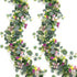 2 Pack Artificial Eucalyptus Garland with 3D Butterflies, Mixed Purple Yellow White Wildflower Fake Greenery Vine, 1.8m Bendable Floral Table Runner, Spring Farmhouse Decor for Wedding Dining Table Mantel Arch Covered Outdoor Patio